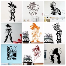 Виниловая наклейка на стену в японском аниме «Драконий жемчуг» для мальчика, детской комнаты, гостиной, спальни, настенные наклейки Wukong для малышей