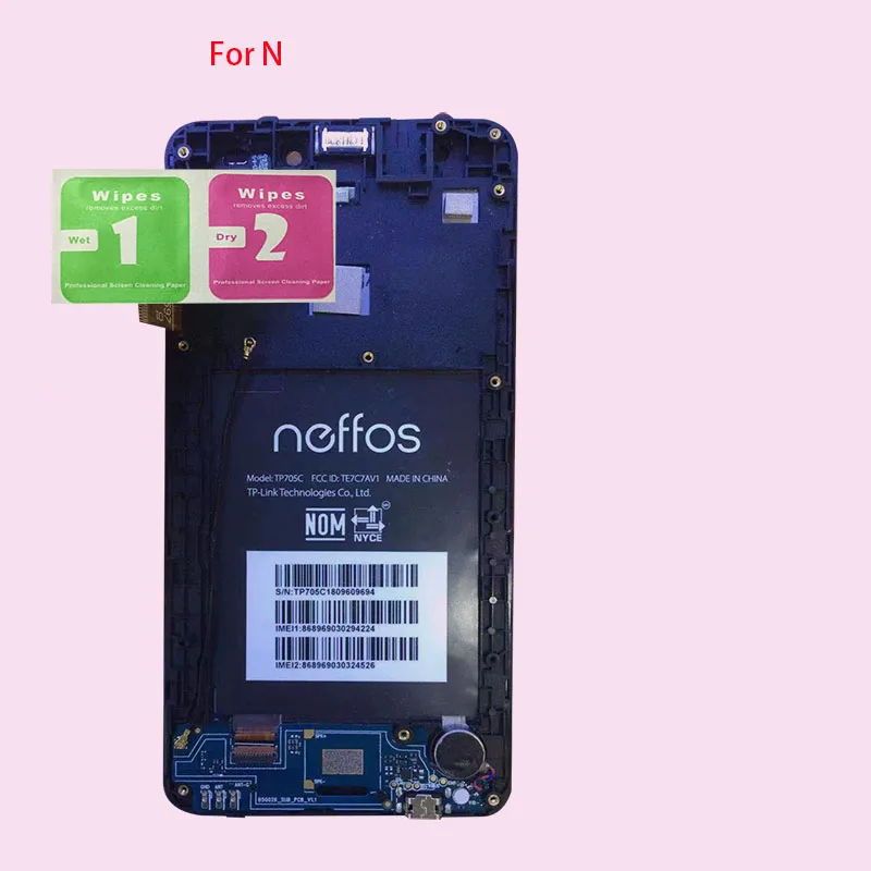 

RYKKZ A little Scratch For TP-LINK NEFFOS TP705C LCD Display With Touch Screen With Frame Digitizer Replacement With Tools