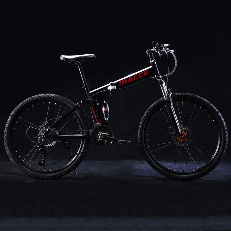 26 Inch Folding Mountain Bicycle 21 Speed Double Shock Absorption Off-Road Variable Speed Adult Student One-Wheeled Bike 26 Inch Folding Mountain Bicycle 21 Speed Double Shock Absorption Off-Road Variable Speed Adult Student One-Wheeled Bike