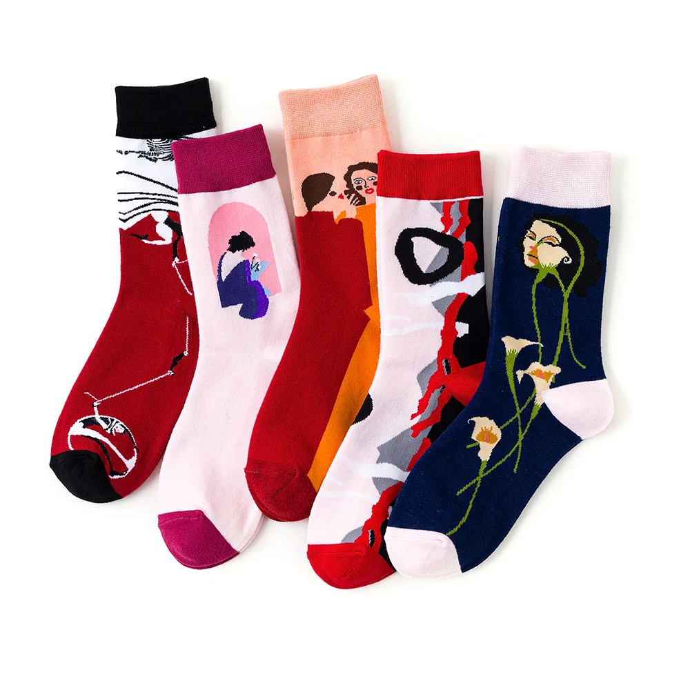 

Spring and autumn cartoon socks new tide socks in the tube socks Europe and the United States street fashion socks creative wome
