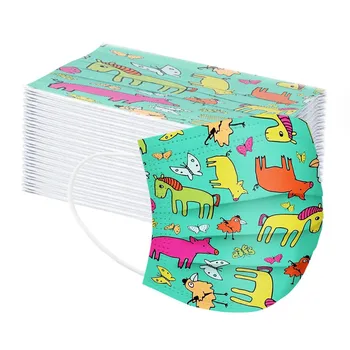 

Mouth Face Mask 3 Layers Ply Filter Children's Disposable mouth Mask 100PC Breathable printing Earloops face mask Mondkapjes