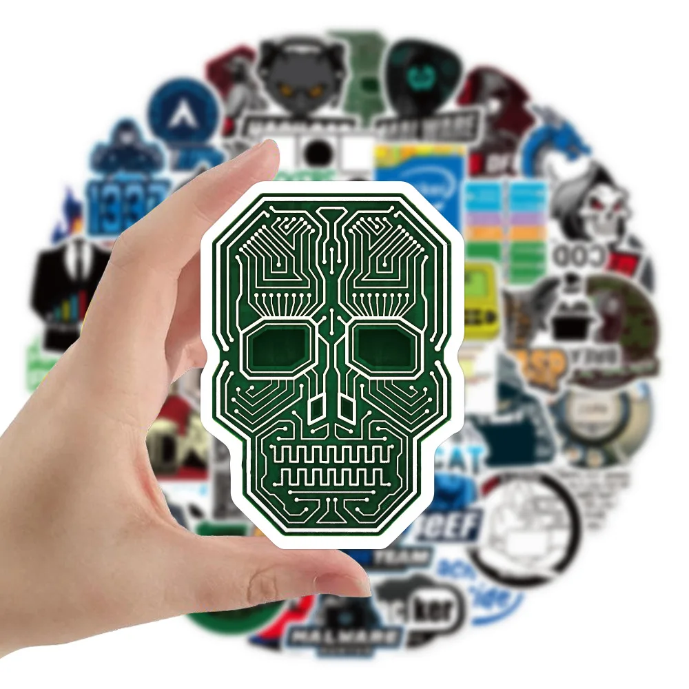 Generic 10/50pcs Cool Graffiti Hacker Programming Stickers For Lap