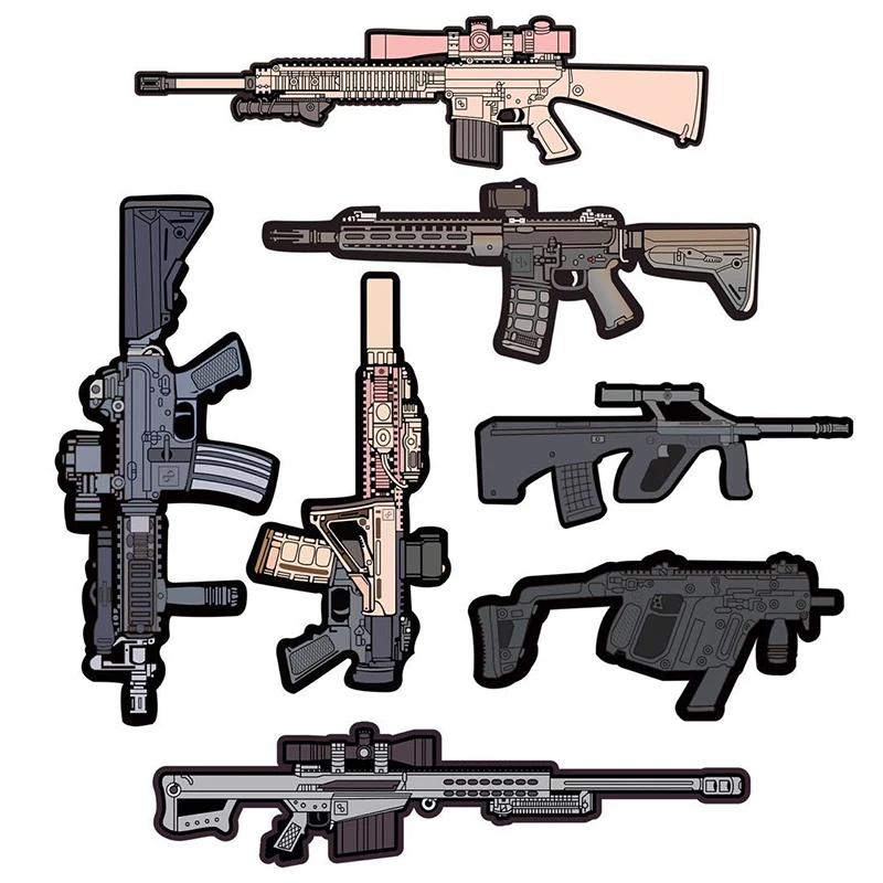 60 DESIGNS SNIPER RIFLE/MILITARY/RIFLE/TACTICAL SILVER PLATED  GUN BADGES 