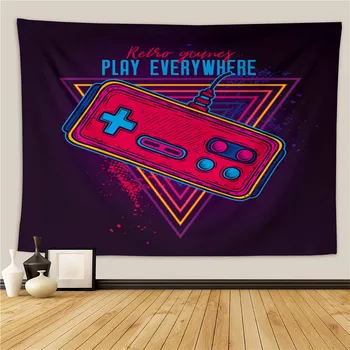 

HELENGILI Home Furnishing Game Old Retro Style Tapestry Wall Hanging Sandy Beach Picnic Throw Rug Camping Tent Sleeping Pad