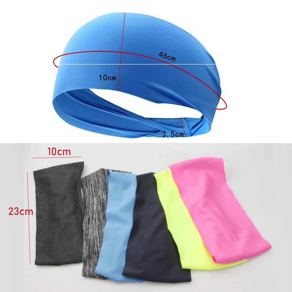 1Pc Elastic Yoga Headband Sport Sweatband Women/Men Running Hair Band Turban Outdoor Gym Sweatband Fitness Bandage Accessories