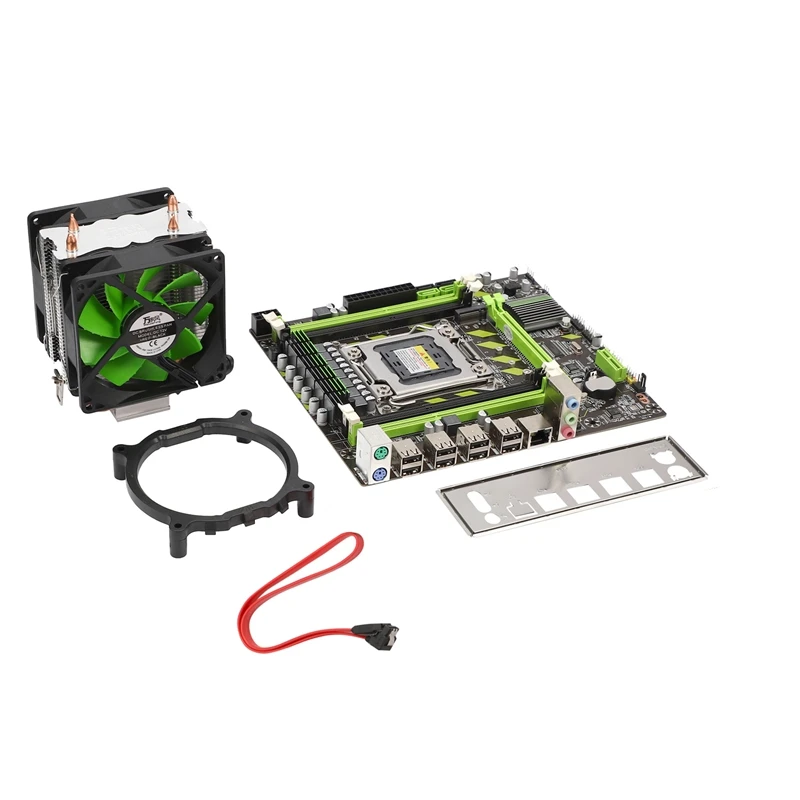 X79 LGA2011 материнская плата SATA3.0 2,0 USB2.0 DDR3 1866 МГц двухканальная материнская плата для Xeon/Core cpu с процессорным кулером