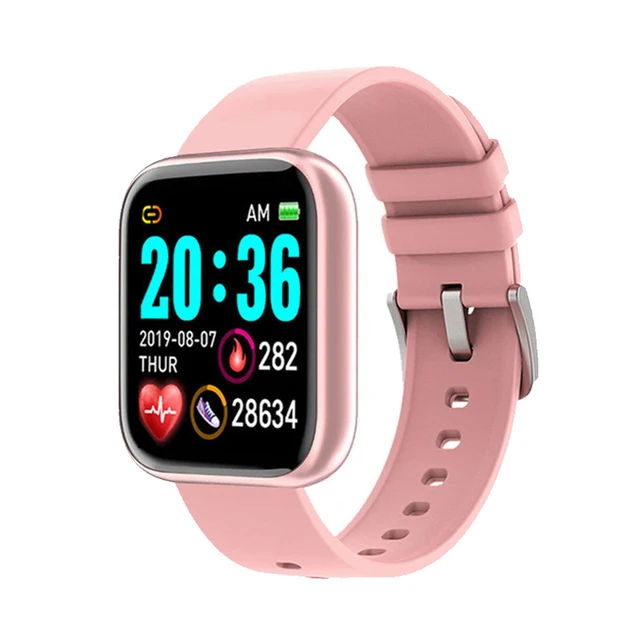 I5 Sport Smartwatch Women Men Heart Rate Blood Pressure Fitness Tracker Kids Smart Clock For Android IOS Smart Watch PK IWO P80 D20pro Pink