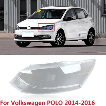 

CAPQX 1PC For Volkswagen POLO 2014 2015 2016Front Headlamp Lampcover Headlight Lampshade Waterproof head light Shade Shell Cover