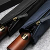 10K Windproof Automatic Umbrella Men Business Wooden Handle Clear Umbrellas Sun Protect Genuine Brand Black Umbrella Parasol ► Photo 3/6