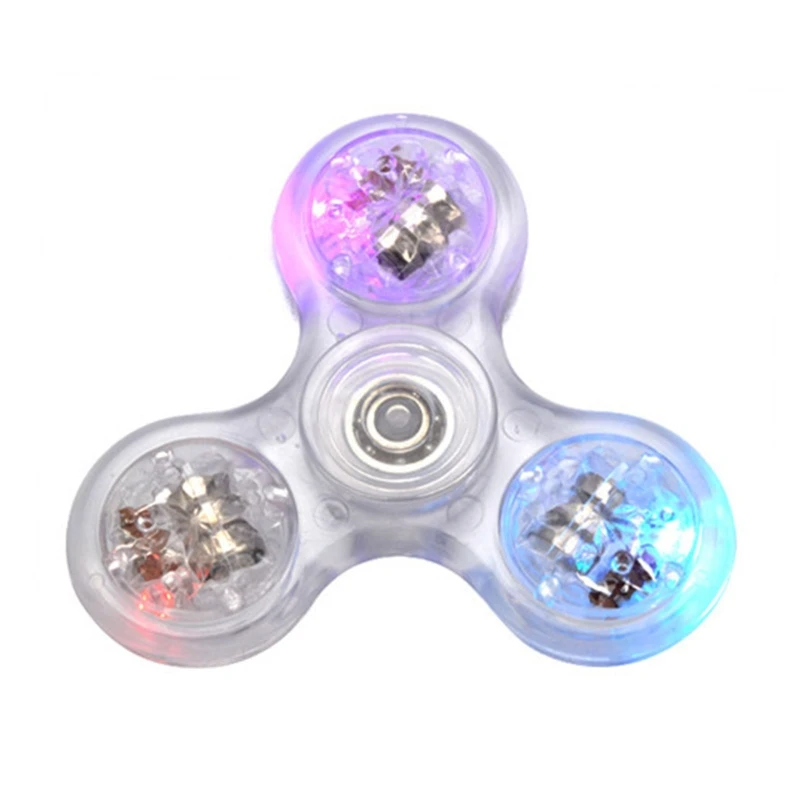 New LED Light Fidget Spinner,Rainbow Fidget Toy Light Finger Hand Spinner