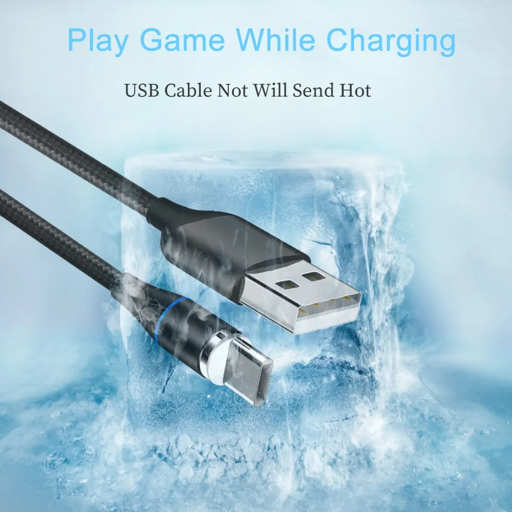 Магнитный кабель 3а 1 м, светодиодный кабель Micro usb type C, магнитный usb-кабель для зарядки iPhone X 7 huawei samsung, зарядный кабель для мобильного телефона