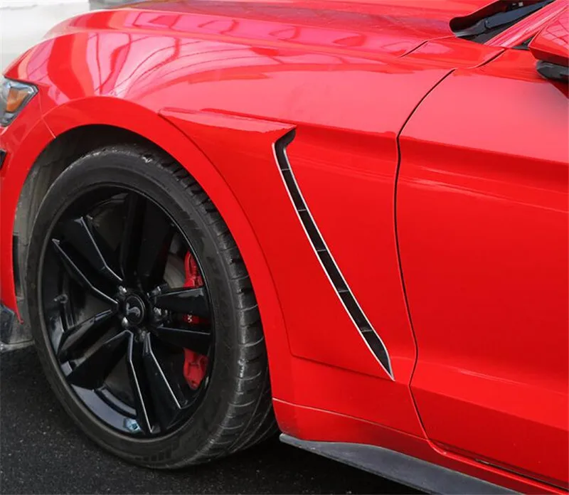 Для автомобиля Ford mustang боковые вентиляционные решетки колпак колеса- комплект кузова автомобиля широкофюзеляжный ABS материал колеса для бровей 4 шт./компл. спойлер