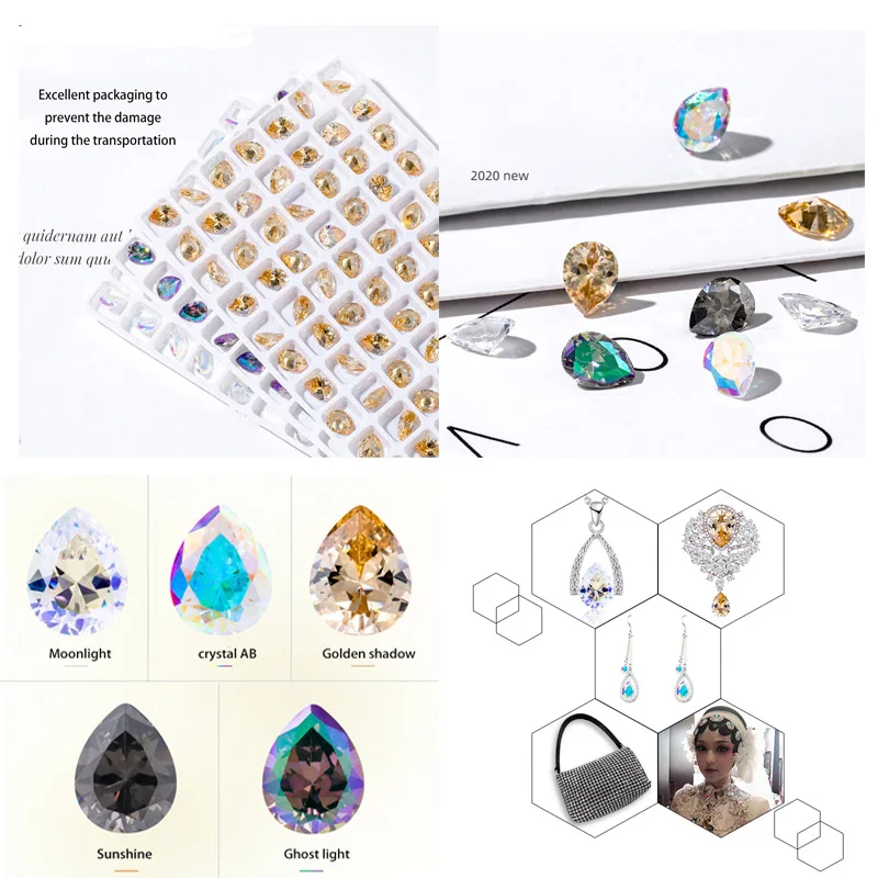 20 Pcs Multi Size AAAAA Zircon Natural Gemstone High Quality Jewelry Zirconia for Earring Necklace Making Accessories for Women