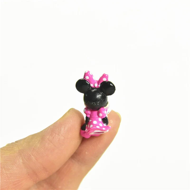 24 шт. 3 см Классическая Минни Маус розовый цвет очень маленькая фигурка игрушки милая Минни Коллекция фигурка