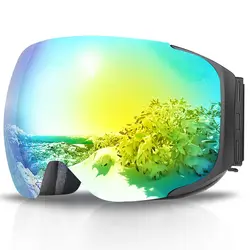 Findway Brand Snowboard Ski Goggles Magnetic Quick Interchangeable Lens Frameless Anti-Fog Winter Snow Glasses for Men Women