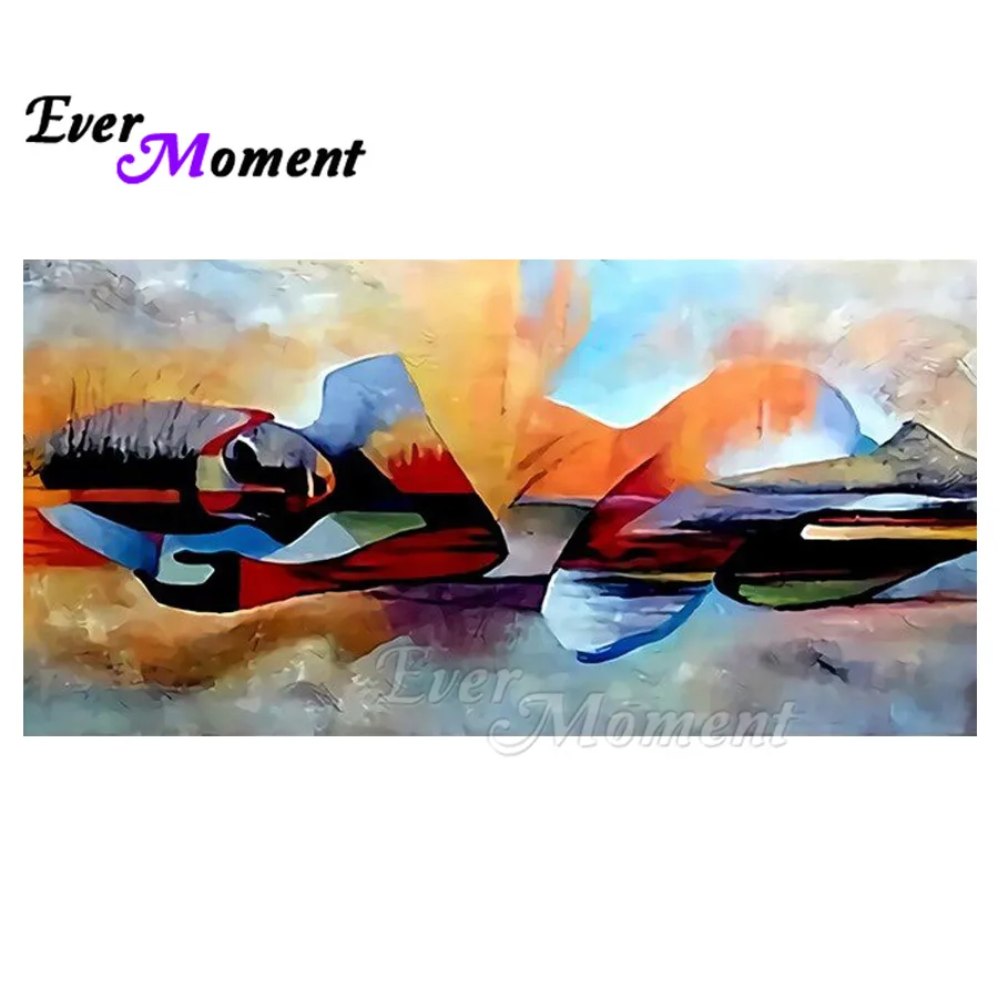 Алмазная картина Ever Moment, абстрактный цвет, произведение искусства, 5D, сделай сам, полностью квадратная дрель, стразы, алмазная вышивка ASF1774
