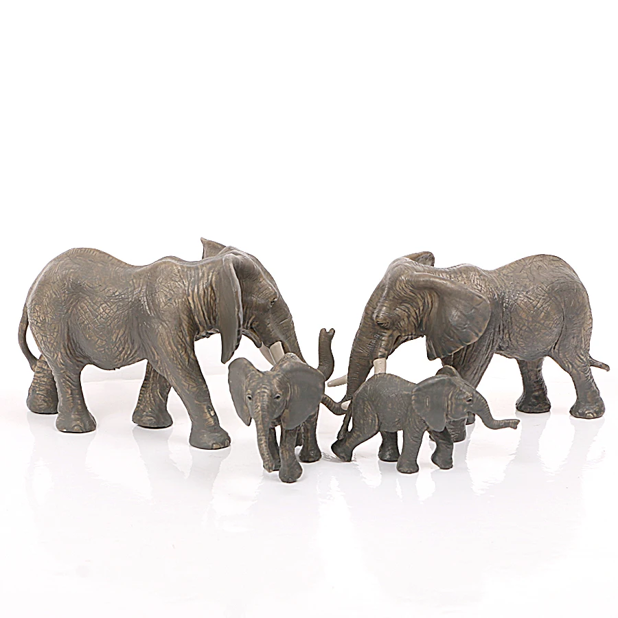 10" African Elephant Replica Rubber Figure Toys Animals Wildlife Collectible 