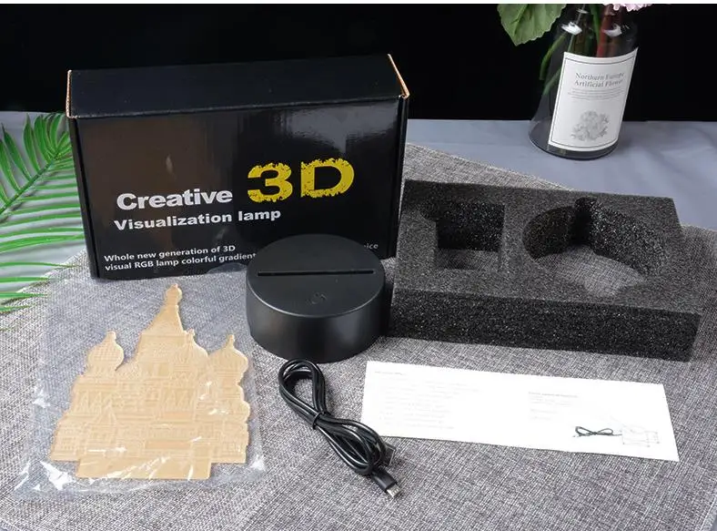 Мультфильм 3d светодиодный ночной Светильник 3D Иллюзия 7 цветов Изменение ночника для childrenHome декоративные детская год Рождественский подарок