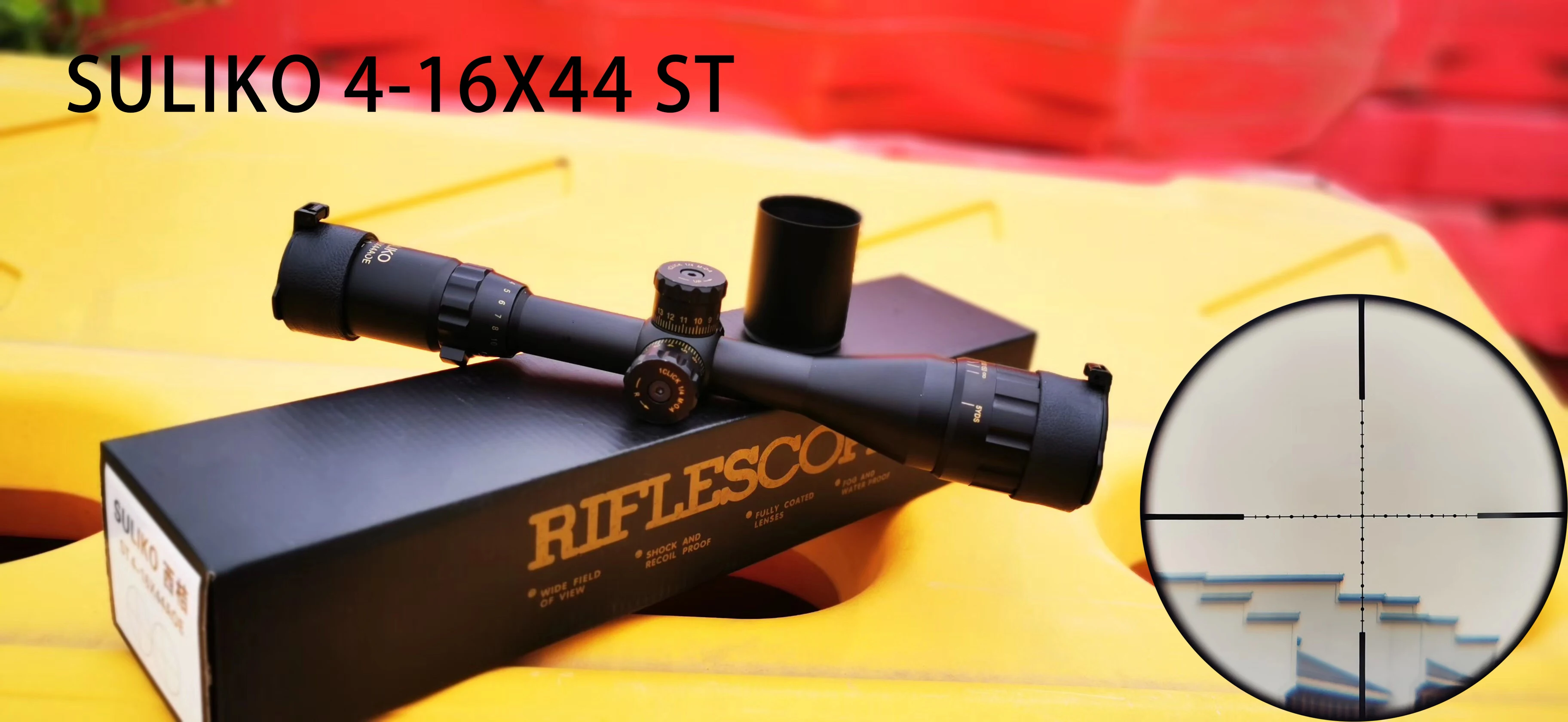 

SULIKO OPTICS 4-16x44 ST Tactical Optic Sight Green Red Illuminated Riflescope Hunting Rifle Scope Sniper Airsoft Air Guns