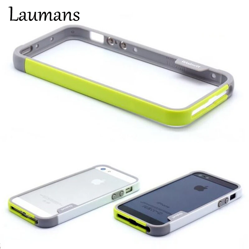 Laumans для apple iphone 5s Многоцветный Бампер рамка чехол Мягкий ТПУ силиконовый 2 цвета в