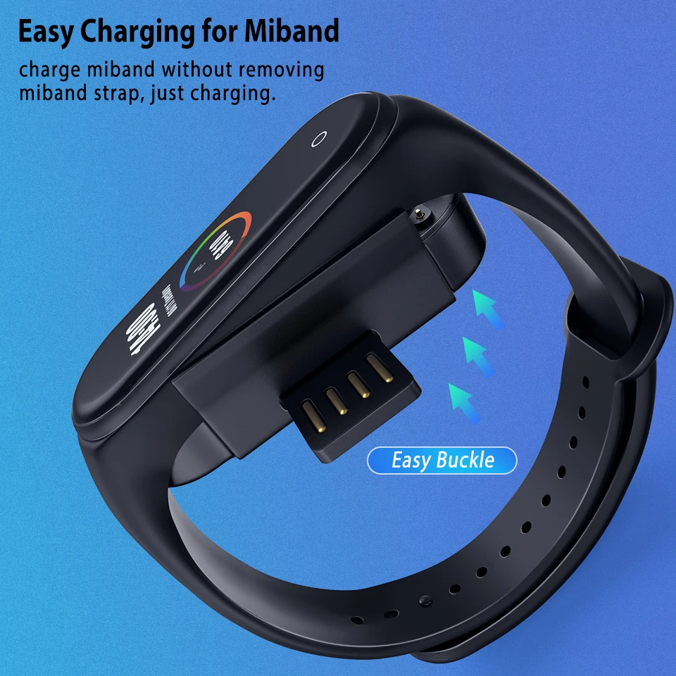USB зарядное устройство без разборки для Xiaomi mi Band 4 удлинитель зарядного