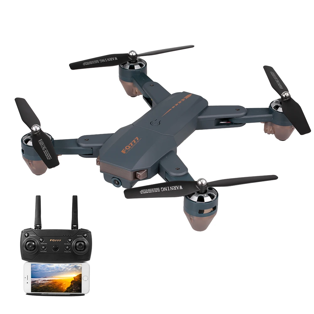 Дрон FQ777 с камерой FQ35 2,4G 480P 720P Wifi FPV удерживающий высоту Радиоуправляемый тренировочный Квадрокоптер для начинающих VS E58 X809HW XS809S