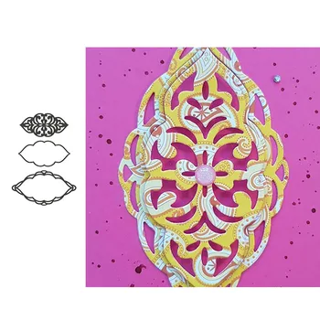 

metal cutting dies oval ornament die cut Scrapbooking paper cards making paper crafts knife mould stencils new 2019 promotion
