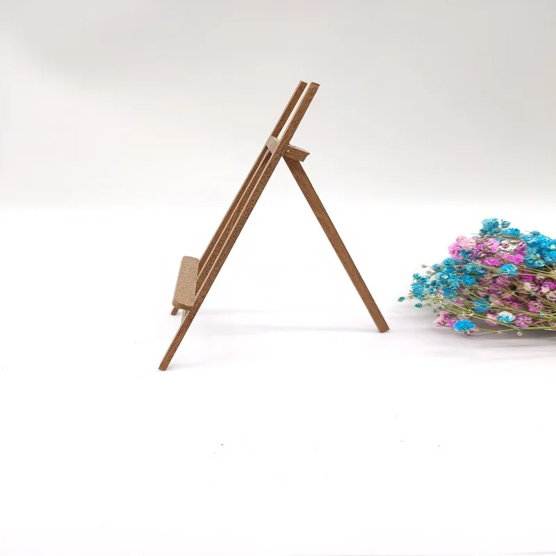 

Handmade wooden mini folding easel wooden desktop small easel oil painting display stand tripod 5 inch photo frame