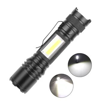 

Multi-function Long Shots Lamp Hunting XPH50 LED Flashlight Torch COB Work Light 1800mAh Battery Telescopic Zoom Lamp