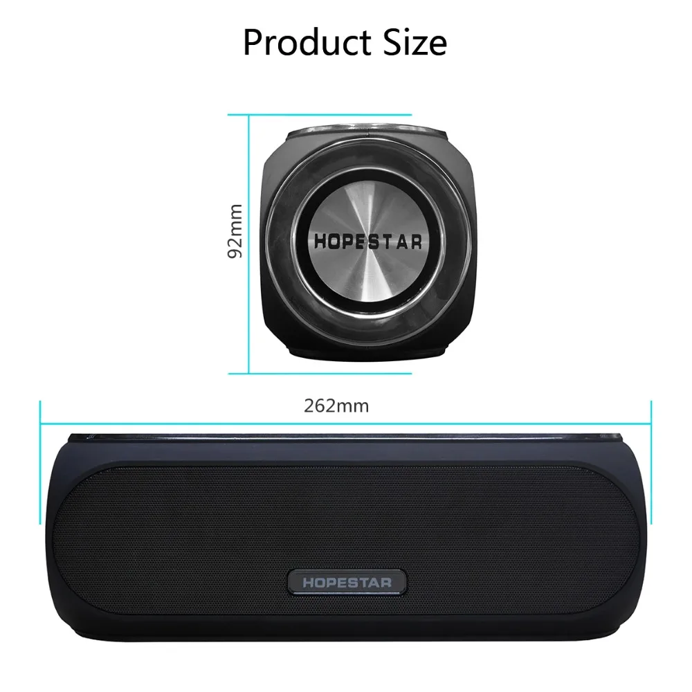  HOPESTAR H19 NFC Touch pad bluetooth speaker Portable outdoor wireless mini stereo speaker Shocking