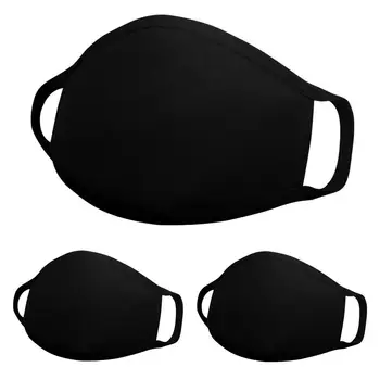 

3Pcs 2-layer Unisex Cotton Men Women Breathable Anti Haze Dust Washable Face Mouth Mask Cotton Face Mask comfortable Washable