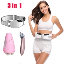 LASTEK Laser Therapy Device Kit Lose Weight Body Shaping Slimming Belt + Face Roller Massager + Blackhead/Acne/Fat/Dirt Removal