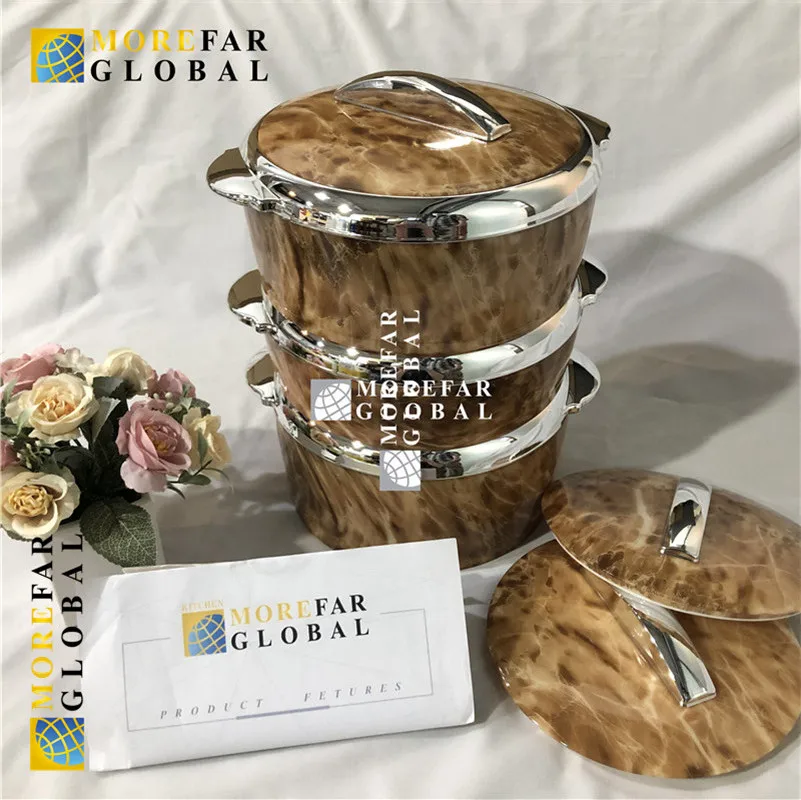 3Pcs/ Set Stainless Steel Food Warmer Container Lunch Box Freshness Preservation Portable Storage Box For Wedding Family Party