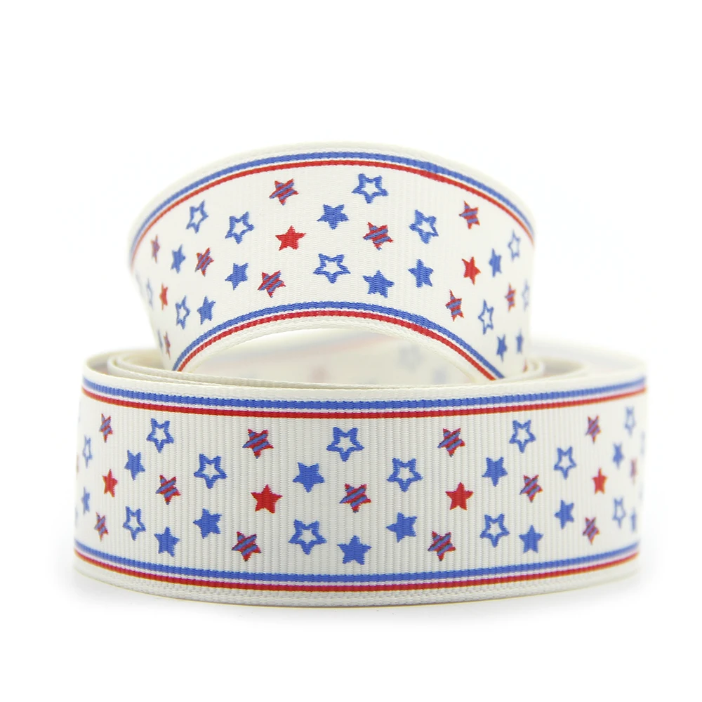 David accessories 1 ''(25mm) Star dot Высококачественная печатная полиэфирная лента 5 ярдов DIY