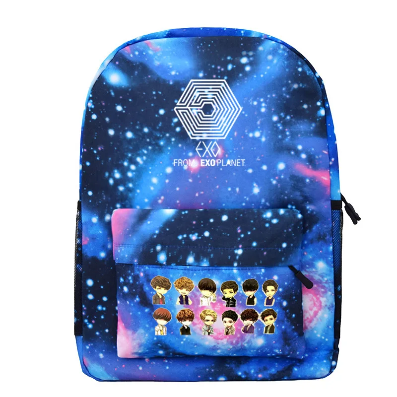 

EXO Star School Bag Multi-Style Selectable Student Cartoon Cute Backpack EXO Celebrity Style Backpack