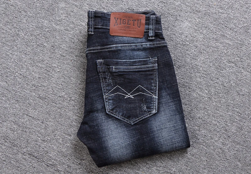 Итальянский Стиль модные мужские джинсы цвет: черный, синий Цвет Slim Fit Винтаж дизайнерские Рваные джинсы Для мужчин Уличная классический, в ретро стиле, джинсы
