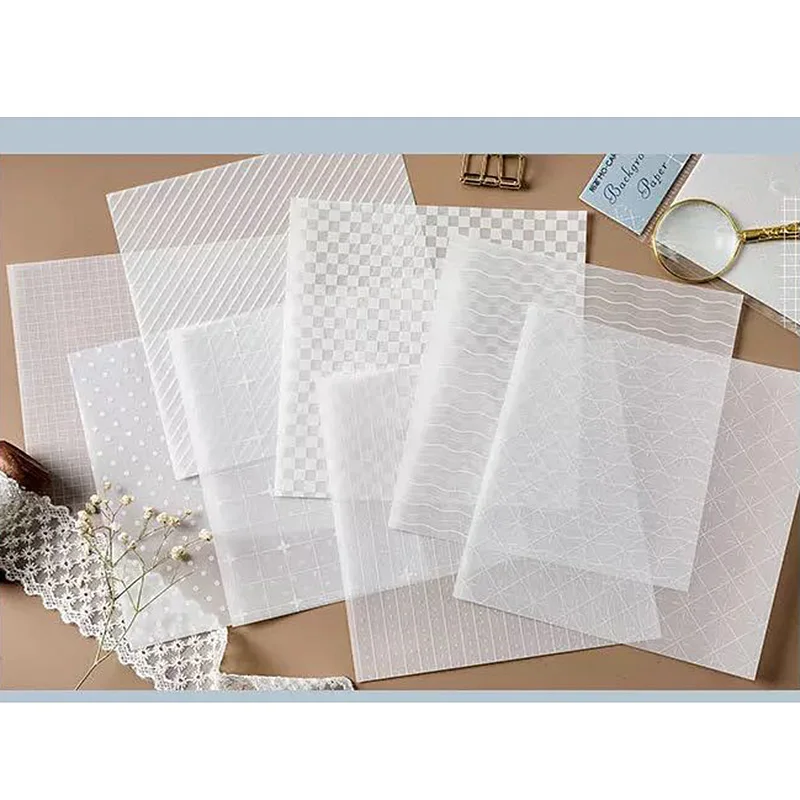 6 шт./лот, декоративная бумага белого цвета из веллума, кислотная бумага для скрапбукинга, рукоделия