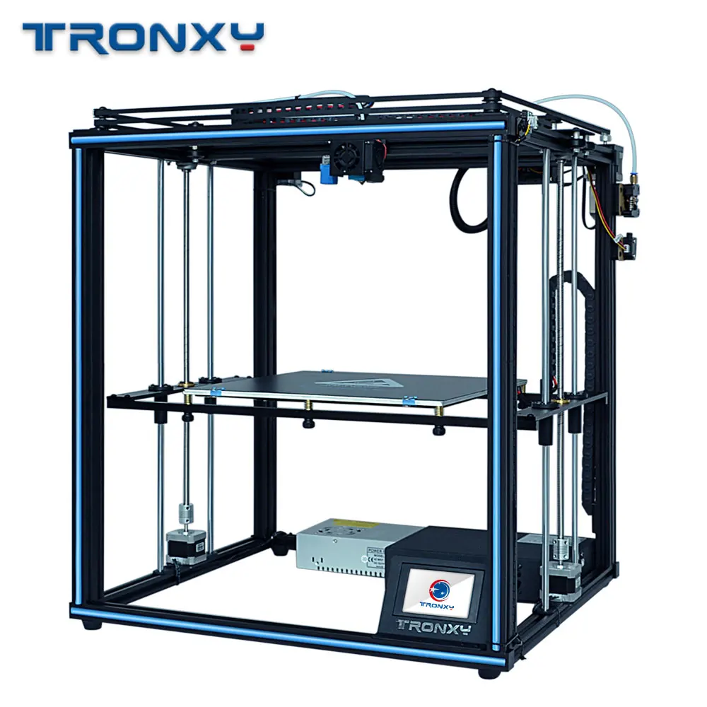 Baratos 2019 Tronxy X5SA 24V nuevo actualizado 3D impresora DIY Kits Metal Build Plate 3,5 pulgadas LCD pantalla táctil de alta precisión Auto nivelación