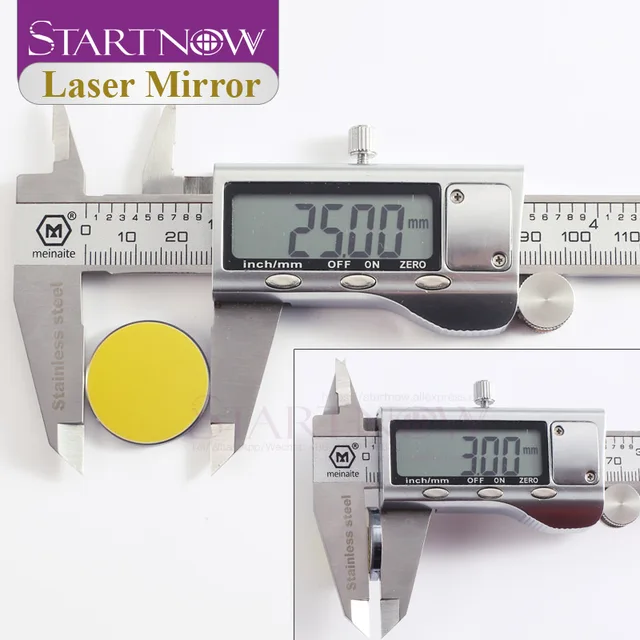 Startnow 3pcs/lot Si CO2 Laser Mirrors D19mm 20 25 27 30 38.1 Silicon Laser Reflective Lens For 80W Cutting Machine Accessories 3