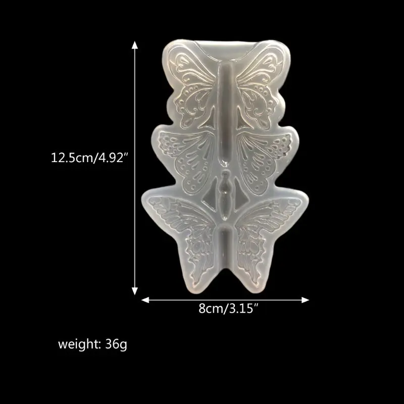 JAVRICK Butterfly Pendant DIY Silicone Mold Resin Casting Craft Jewelry Making Tools White
