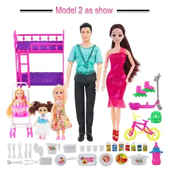 

Doll Toy Set Family Of Five Dolls Accessories Toys Children Play House 40 Piece Doll Family Set Children Toy Play House Toy Set