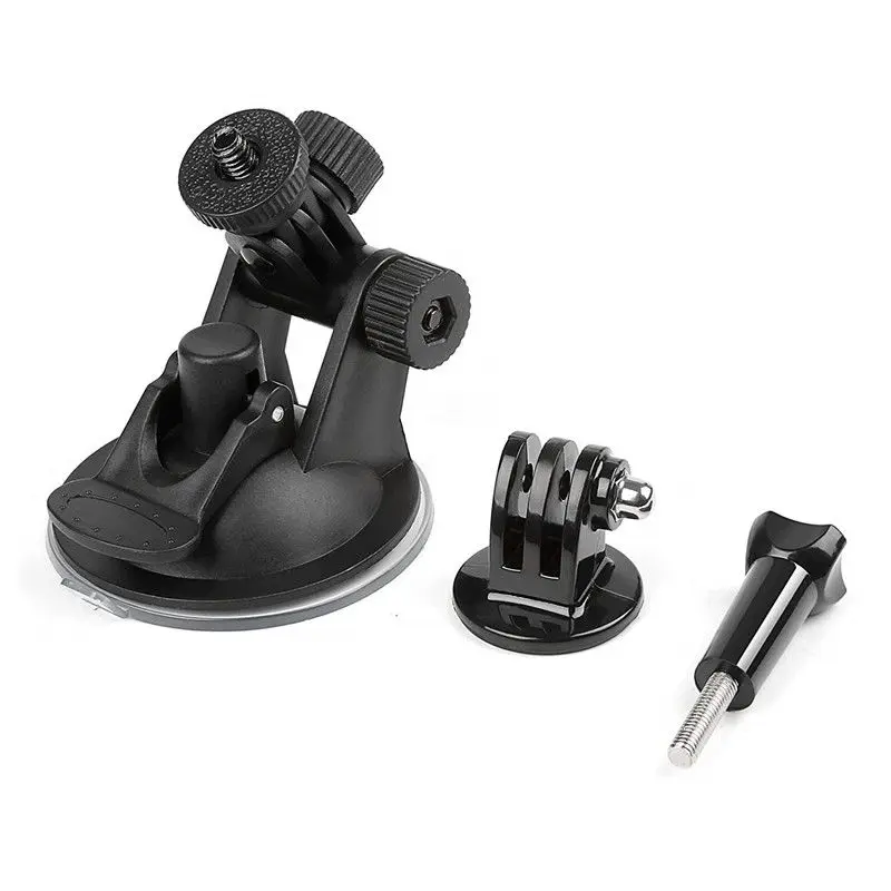 black 3 in 1 Экшн-камера крепление на присоске с адаптером винт вращение на 360 градусов для экшн-Камеры Gopro Hero 7 6 5 4 3+ 3 2 1 DJI OSMO - Цвет: black 3 in 1