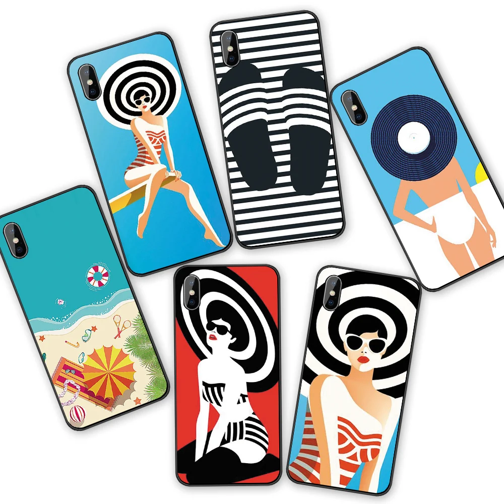 Endless Summer Meets тонкий силиконовый мягкий чехол для iphone XR X XSMAX 5 5S 6 6S 7 8 Plus 11 11ProMax Coque