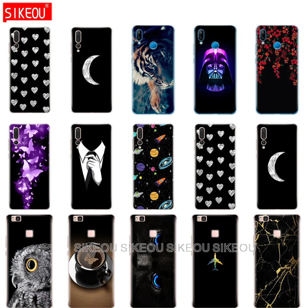Силиконовый чехол для телефона Huawei P20 P8 P9 P10 mate 10 Lite Pro 2017 2016 задняя крышка huawei p smart