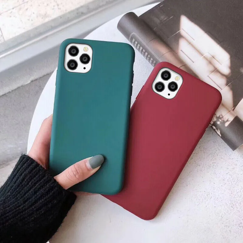 

ottwn Plain Mobile Phone Cases Cover For iPhone 11 Pro Max Soft TPU Back Case Fitted Cover For iPhone 11 Pro Case Sample Cover