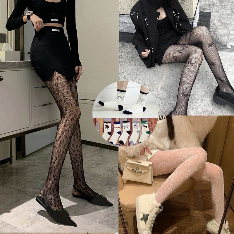 Sexy Fishnet Stocking Women Thigh High Knee Socks Girls Thin Long Stockings Fashion Solid Color Hosiery Calcetine Medias Elastic wool socks women