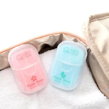 

Cherry Mint Disposable Soap Paper Clean Smell Scented Slice Foaming Box Mini Paper Soap For Outdoor Travel Use Hand Care Soap