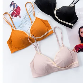 

Ladies Bras Push Up Deep V Bras French Style Bralette Seamless Wireless Ladies Thin Soft Underwear Sexy Lingerie Underwear