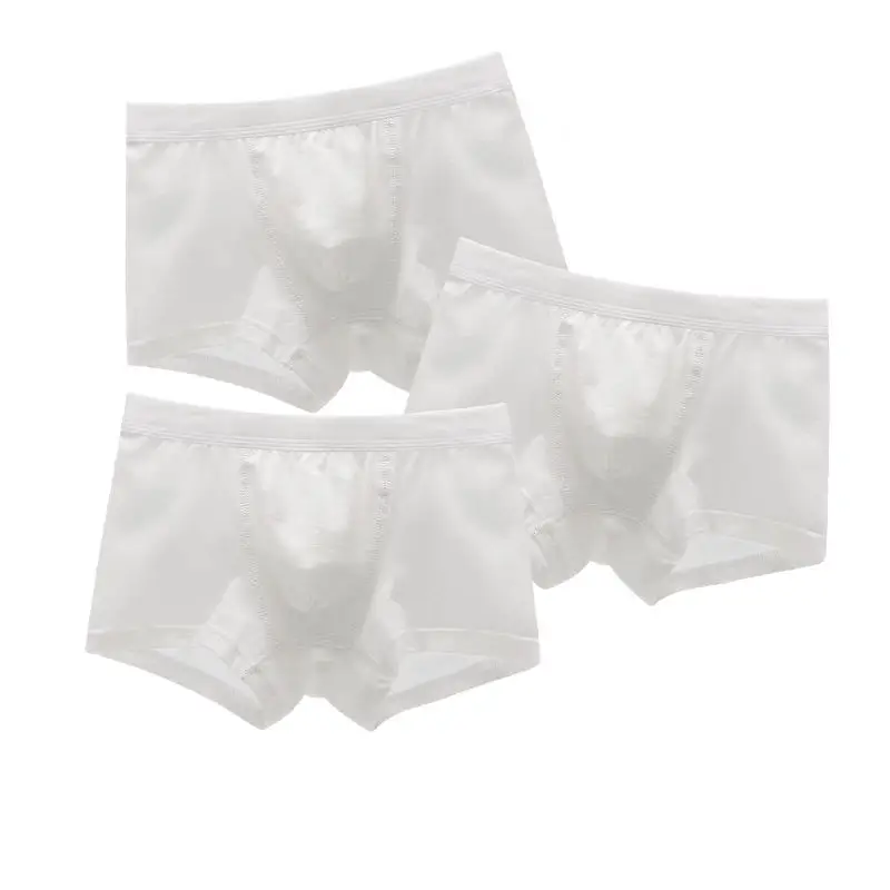 3pcs/pack Children Underwear Solid Color White Shorts Cotton Big Boy Boxer  Panties Boys Underwear Briefs Toddler Underpants New