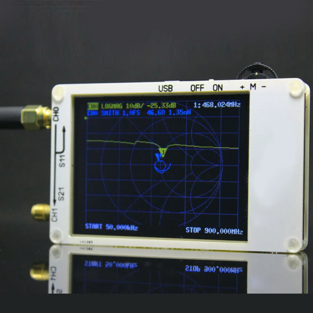 NanoVNA 50 кГц-900 МГц векторный сетевой анализатор UV HF VHF UHF Антенна+ сенсорный экран